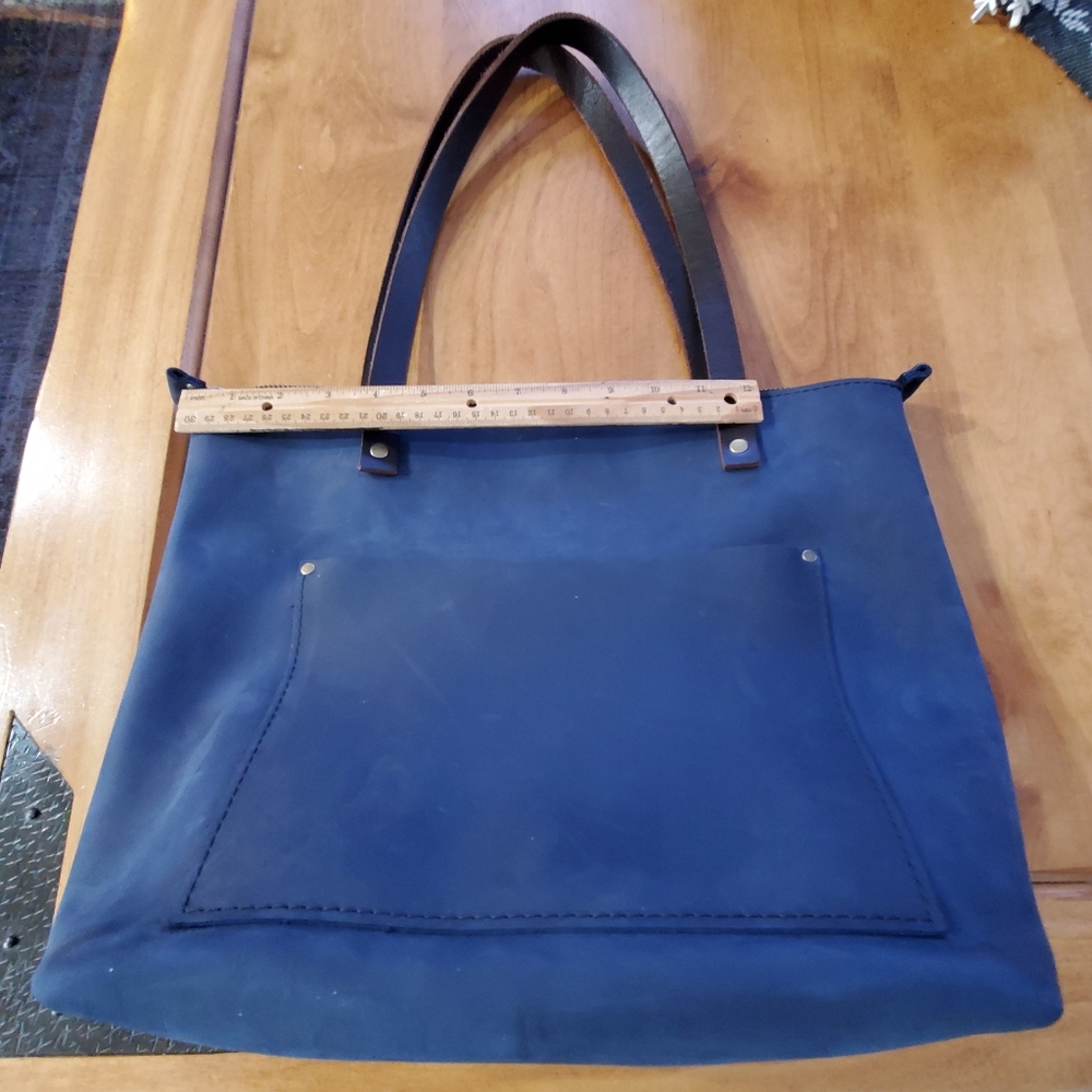 Portland Leather Deep Water Medium Tote - Picture 8 of 16